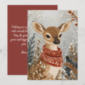 フェスティバルクリスマスグリーティングカードクリスマスディアー シーズンカード (正面/裏面)