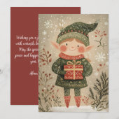 フェスティバルクリスマスグリーティングカードクリスマス格言 シーズンカード (正面/裏面)