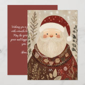 フェスティバルクリスマスグリーティングカードサンタクロース シーズンカード (正面/裏面)