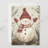 フェスティバルクリスマスグリーティングカード雪だるま シーズンカード (正面)