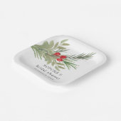 フェスティバルクリスマスグリーンブライダルシャワー ペーパープレート (傾斜あり)