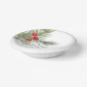 フェスティバルクリスマスグリーンブライダルシャワー ペーパーボウル (傾斜あり)