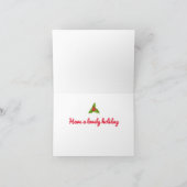 フェスティバルクリスマスグリーンホリー葉ズレッドベリー シーズンカード (内部)