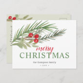 フェスティバルクリスマスグリーン シーズンポストカード (正面/裏面)