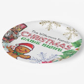 フェスティバルクリスマスゲームナイトパーティー ペーパープレート (アングル)