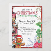 フェスティバルクリスマスゲームナイトパーティー 招待状 (正面)