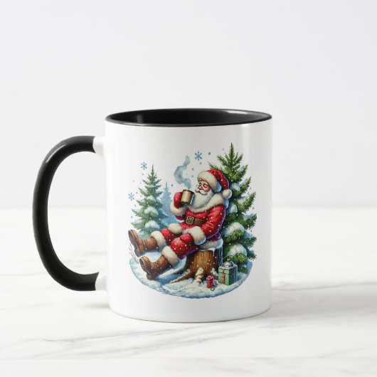 フェスティバルクリスマスコアサンタアドモノグラム マグカップ (左)