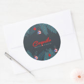 フェスティバルクリスマスコキトプエルトリカ ラウンドシール (封筒)