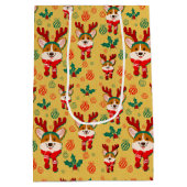 フェスティバルクリスマスコルギドッグ ミディアムペーパーバッグ (裏面)