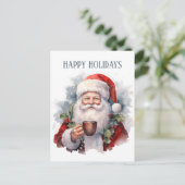 フェスティバルクリスマスコーヒーサンタアド文字 ポストカード (スタンド正面)