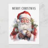 フェスティバルクリスマスコーヒーサンタアド文字 ポストカード (正面)