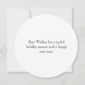 フェスティバルクリスマスサボテンとサンタハット&オーナメント サンキューカード (裏面)