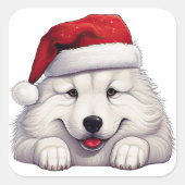 フェスティバルクリスマスサモエイ スクエアシール (正面)
