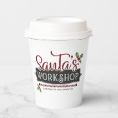 フェスティバルクリスマスサンタのワークショップパーティー 紙コップ (正面)