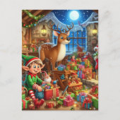 フェスティバルクリスマスサンタのワークショップ シーズンポストカード (正面)