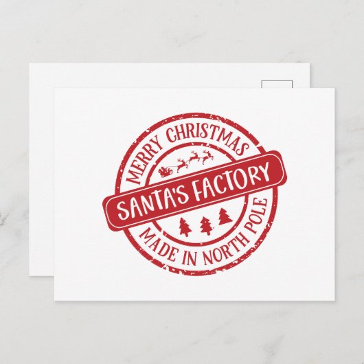 フェスティバルクリスマスサンタの工場 シーズンポストカード (正面/裏面)
