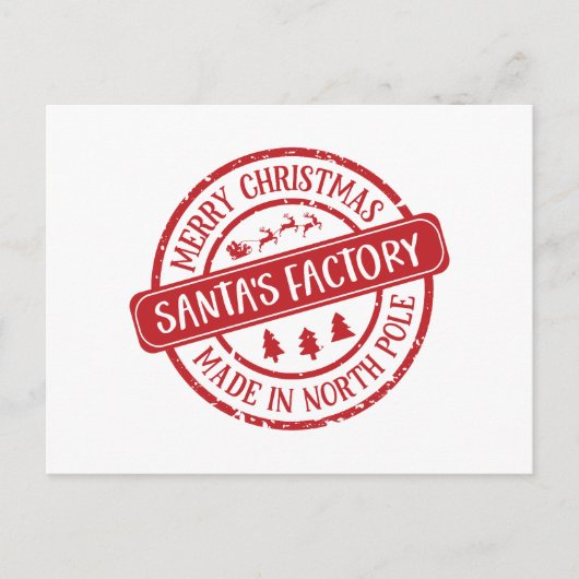フェスティバルクリスマスサンタの工場 シーズンポストカード (正面)
