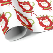 フェスティバルクリスマスサンタココアタイルパーティー ラッピングペーパー (ロールコーナー)