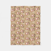 フェスティバルクリスマスサンタスノーイお祝い フリースブランケット (正面)