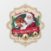 フェスティバルクリスマスサンタズジャムヴィンテージ ウィンドウサイン (シート)