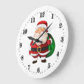 フェスティバルクリスマスサンタホリデーラージクロック ラージ壁時計 (傾斜)