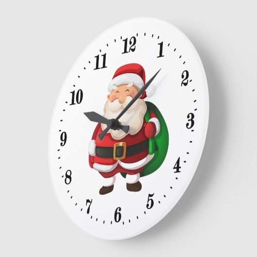 フェスティバルクリスマスサンタホリデーラージクロック ラージ壁時計 (傾斜)