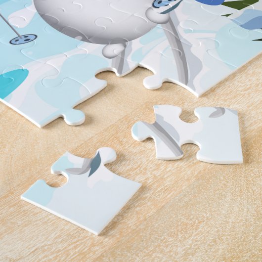 フェスティバルクリスマスサンタ雪だるまホリデイ ジグソーパズル (側面)