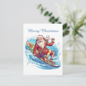 フェスティバルクリスマスサーフィンサンタアド文字 シーズンポストカード (スタンド正面)