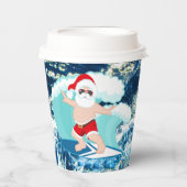 フェスティバルクリスマスサーフィンサンタビーチ 紙コップ (正面)