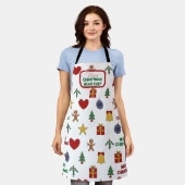 フェスティバルクリスマスシンボル名シェフ エプロン (着用した状態)