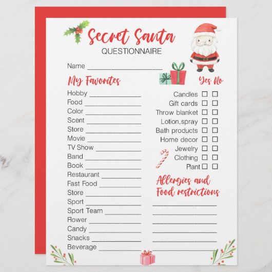 フェスティバルクリスマスシークレットサンタホリデイ (正面/裏面)