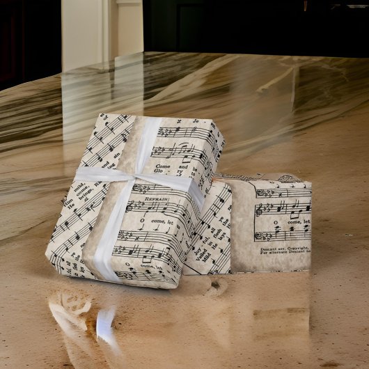 フェスティバルクリスマスシート音楽編集 ラッピングペーパー