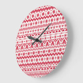 フェスティバルクリスマスシームレスパターン。 ラージ壁時計 (傾斜)