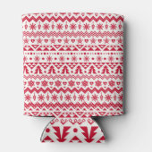 フェスティバルクリスマスシームレスパターン。 缶クーラー (裏面)