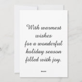 フェスティバルクリスマスシーンとサンタクロース シーズンカード (裏面)