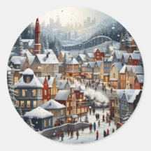 フェスティバルクリスマスシーンステッカー