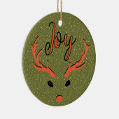 フェスティバルクリスマスジョイカスタムズファミリーフォトホリデー セラミックオーナメント (右)