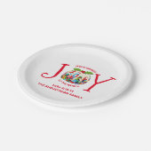 フェスティバルクリスマスジョイズトゥザワールド紙プレート ペーパープレート (アングル)