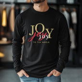 フェスティバルクリスマスジョイトゥザワールドタイポグラフィトリ トライブレンドTシャツ