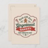 フェスティバルクリスマスジンジャーパンのパン屋 シーズンポストカード (正面/裏面)
