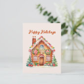 フェスティバルクリスマスジンジャーパンの水色 シーズンポストカード (スタンド正面)