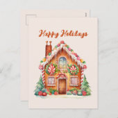 フェスティバルクリスマスジンジャーパンの水色 シーズンポストカード (正面/裏面)