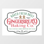 フェスティバルクリスマスジンジャーパンベーキング会社 ウィンドウサイン (シート)