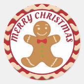 フェスティバルクリスマスジンジャーパン封筒用シール ラウンドシール (正面)