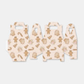 フェスティバルクリスマスジンジャーブレッドのクッキーパターン フェイバーボックス (折り畳みなし)