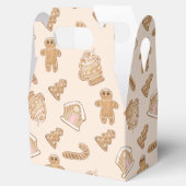 フェスティバルクリスマスジンジャーブレッドのクッキーパターン フェイバーボックス (オープン)