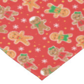 フェスティバルクリスマスジンジャーブレッドのタイル模様 テーブルクロス (アングル)