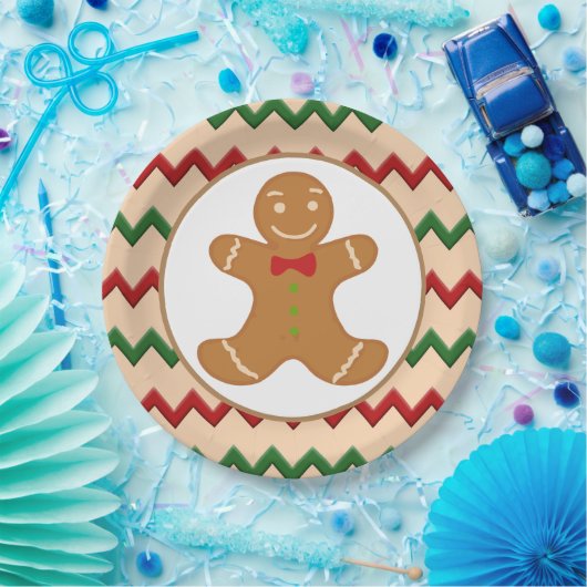 フェスティバルクリスマスジンジャーブレッドホリデーパーティプレート ペーパープレート (パーティー)