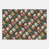 フェスティバルクリスマスジンジャーブレッド ラッピングペーパーシート (正面3)