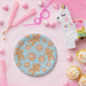フェスティバルクリスマスジンジャーブレッドCookieデザイン ペーパープレート (パーティー)
